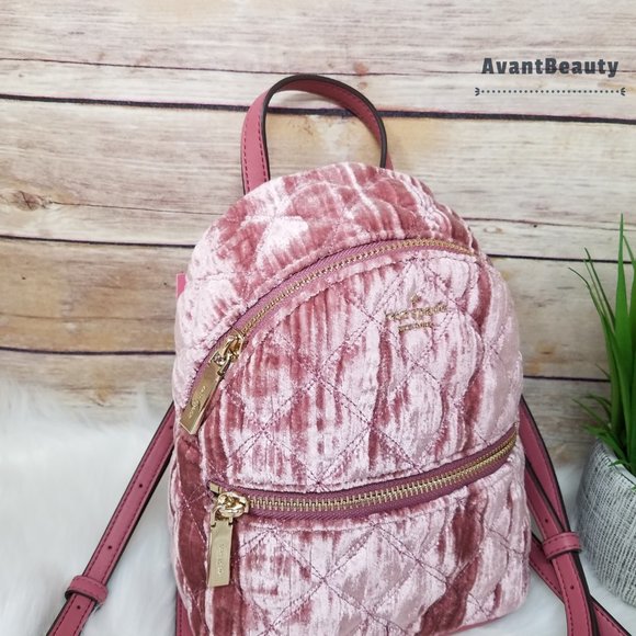 Kate Spade Natalia Velvet Pomengranate Backpack main image 11